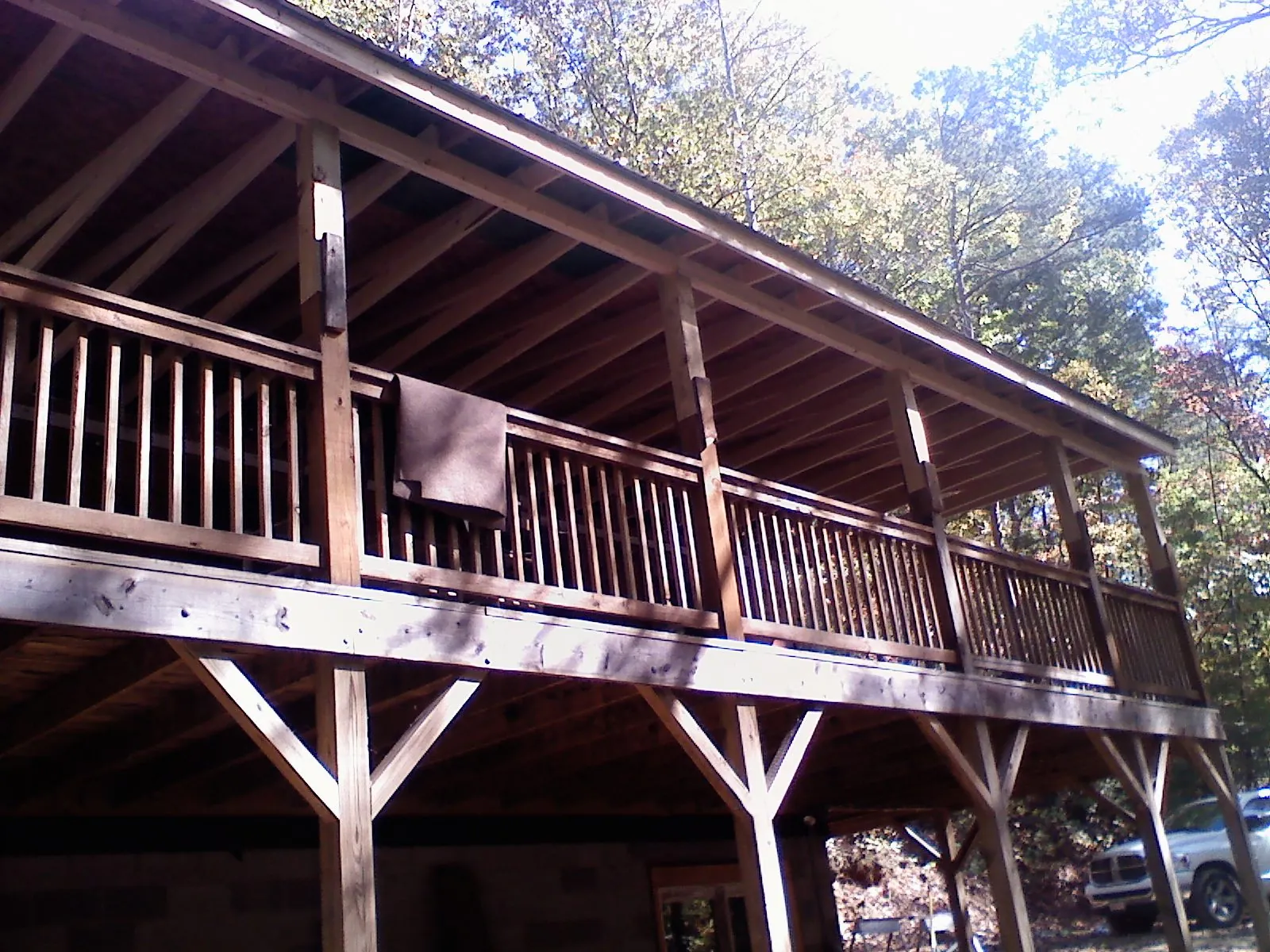 Timber framing under a new elevated porch and deck — Roof Leak Repair in Scurry by Roofing Brothers